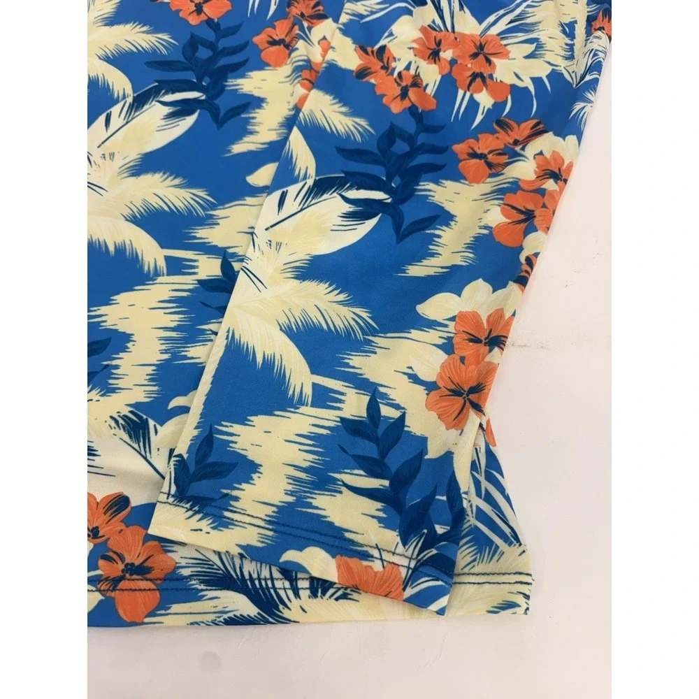NWT Robert Graham Tropical Forest Long Sleeve Swim Shirt UPF 50  Men's LARGE $78